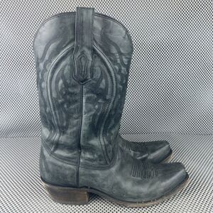 Corral Cowboy Boots Mens 9.5 D Distressed Black Leather Western Embroidered